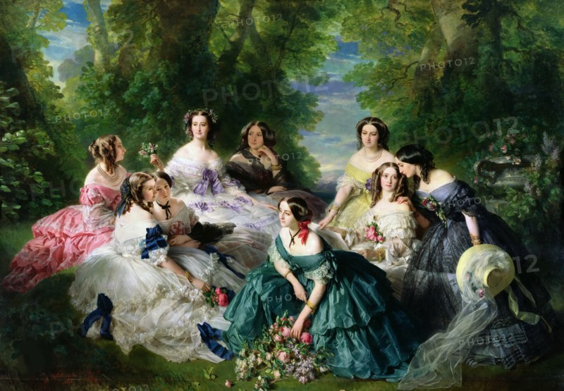 Empress Eugénie (1826-1920) Surrounded by Her Ladies-in-Waiting, 1855.