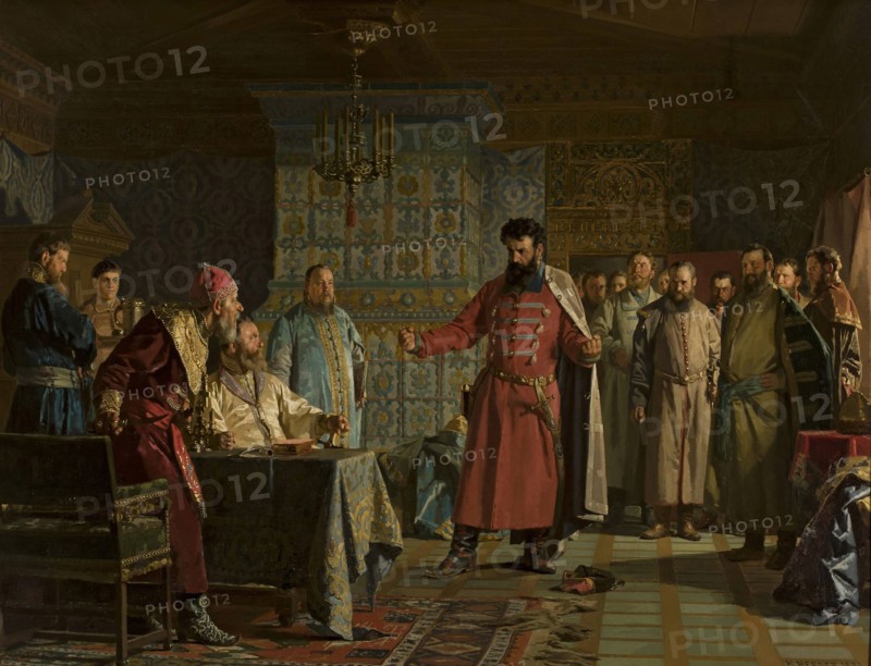 Zakhary Lyapunov's quarrel with the Tsar Vasili Shuisky at Kremlin, 1886.