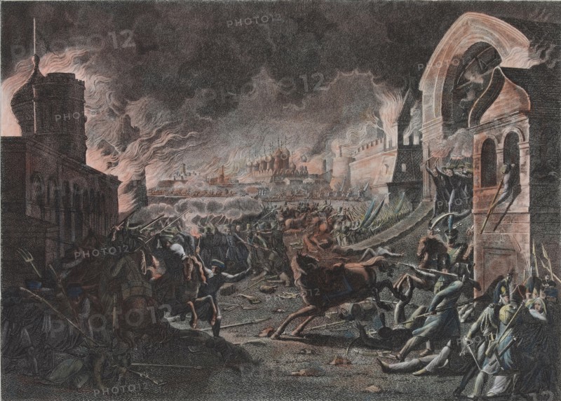 Fire of Moscow on September 1812 (The French in Moscow), 1818.