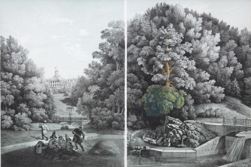 View of the Shablykino Estate, 1856.