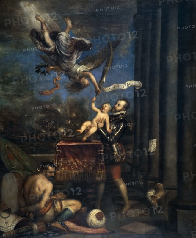 Philip II offering the Infante don Ferdinand to Victory, ca 1573-1575.