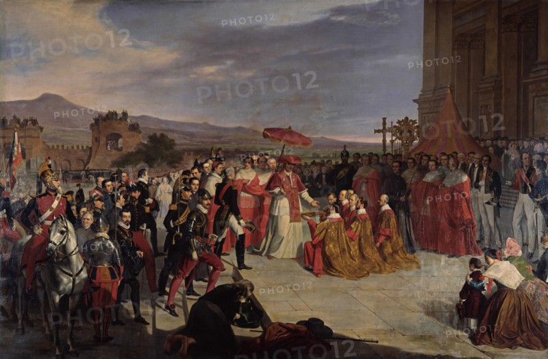 The reconsecration of the Lateran Basilica in Rome by Pope Pius IX, 1850s.