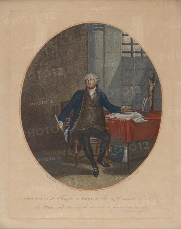 Louis XVI in the Temple, ca 1797.