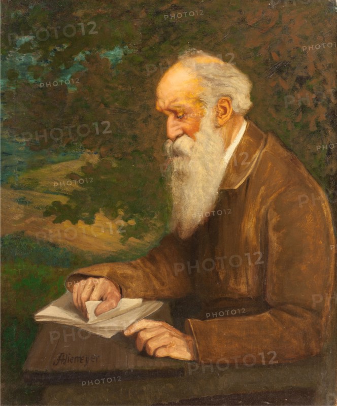 Portrait of the poet Henry Wadsworth Longfellow (1807-1882).