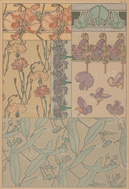 Textile design, c. 1900.