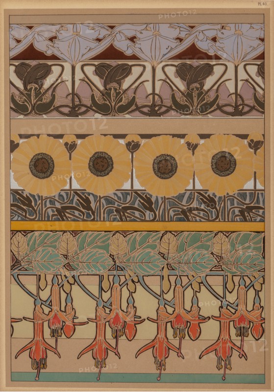 Textile design, c. 1900.