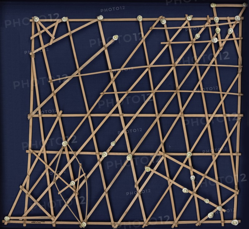Marshall Islands stick chart. Micronesia, c. 1920.