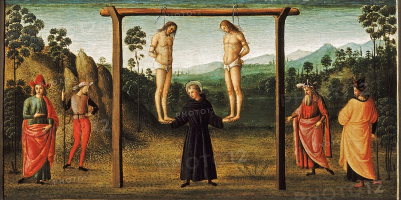 Il Miracolo degli impiccati (Predella of the Altarpiece of Saint Nicholas of Tolentino), 1500.