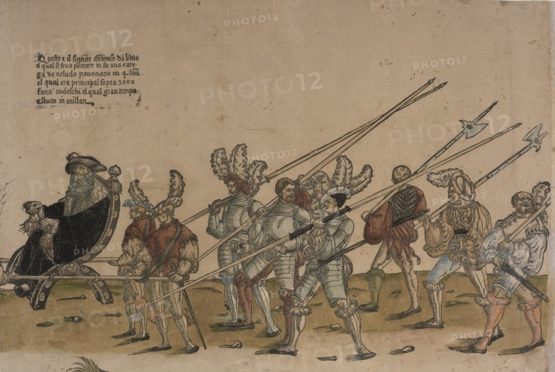 Ceremonial Procession in Bologna on 5 November 1529, on the Occasion of Charles V's Coronation by Po