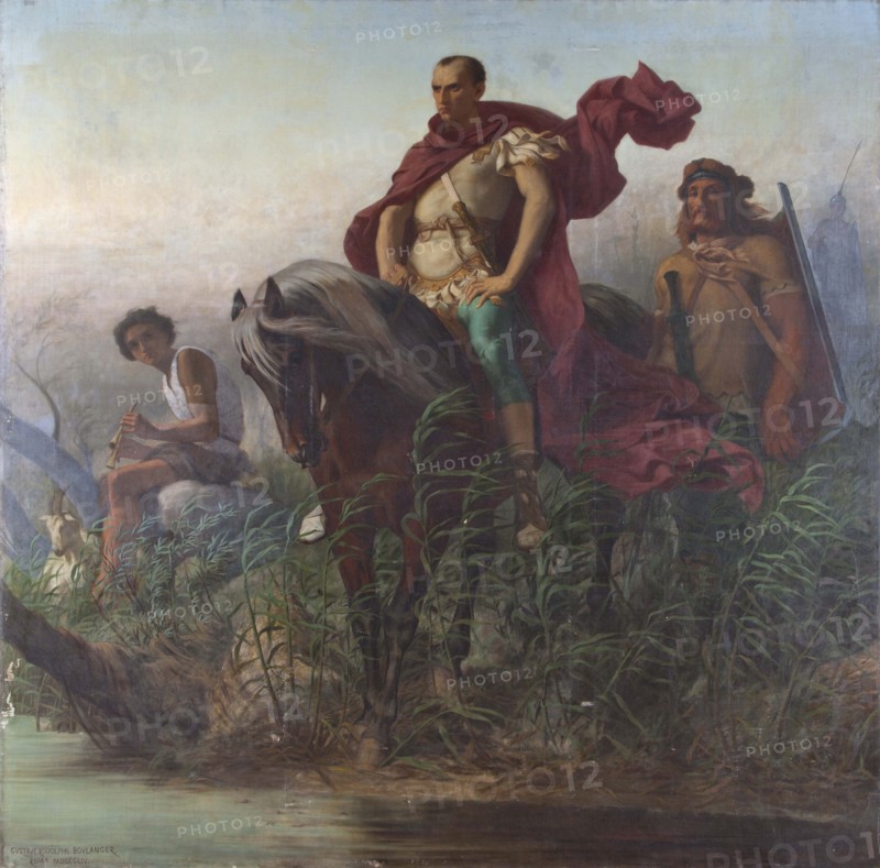Caesar on the banks of the Rubicon, 1854-1855.
