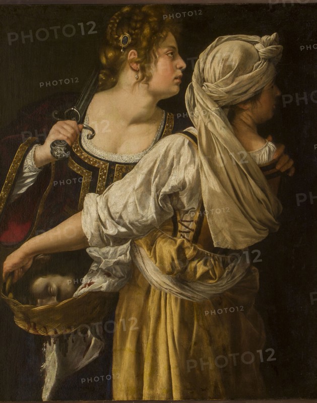 Judith and her maid Abra, ca 1613.
