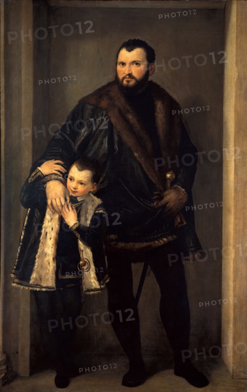 Conte Iseppo da Porto with his son Adrian, ca 1552.