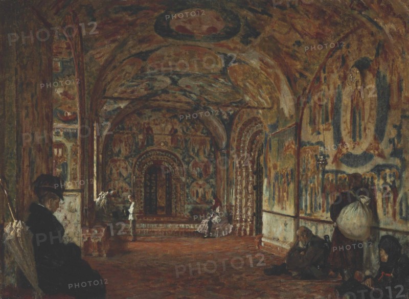 The entrance of a 17th Century Church in Yaroslavl , ca 1894.