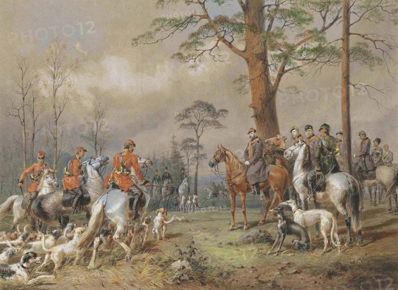 The hunting party of Emperor Alexander II.