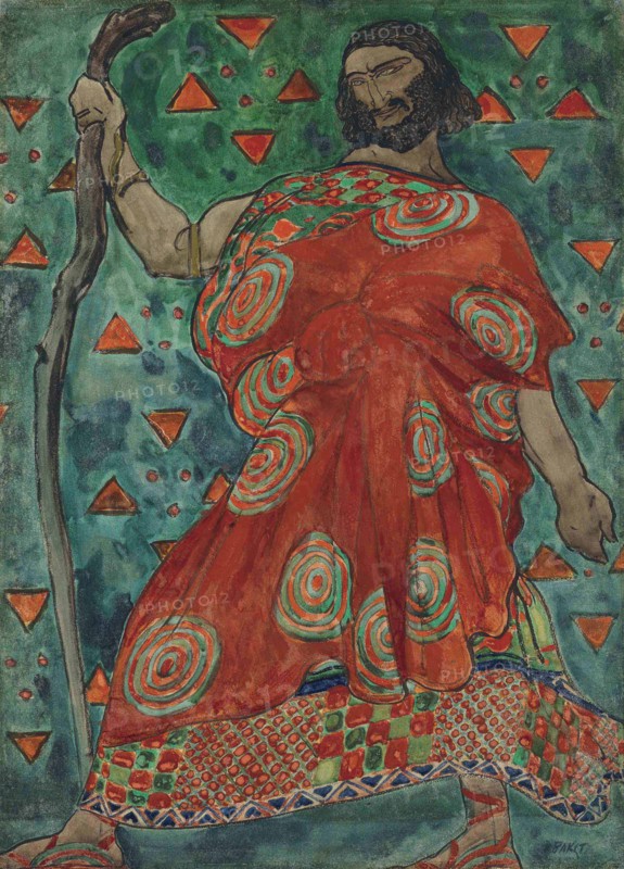 Costume design for drama Oedipus at Colonus by Sophocles, 1904.