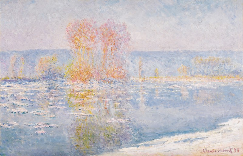 Ice drift, Bennecourt , 1893.