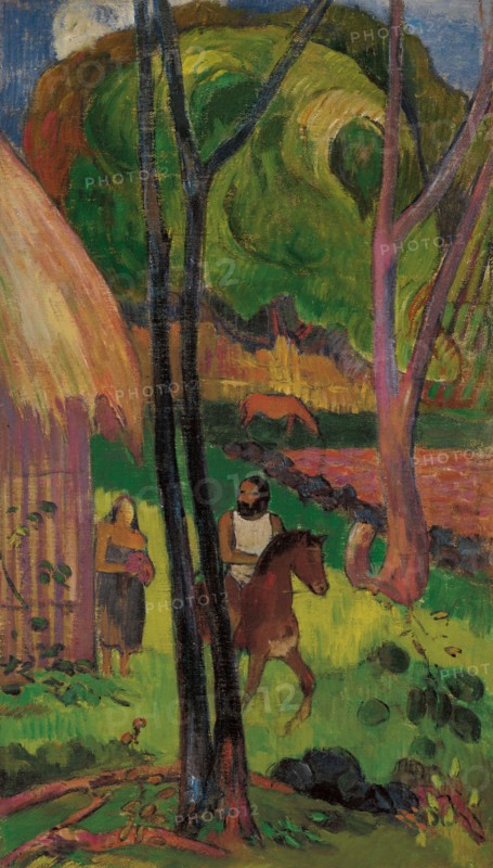 Cavalier devant la case, 1902.