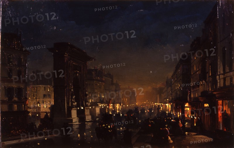 Paris, Boulevard and the Porte Saint-Denis, 1855.