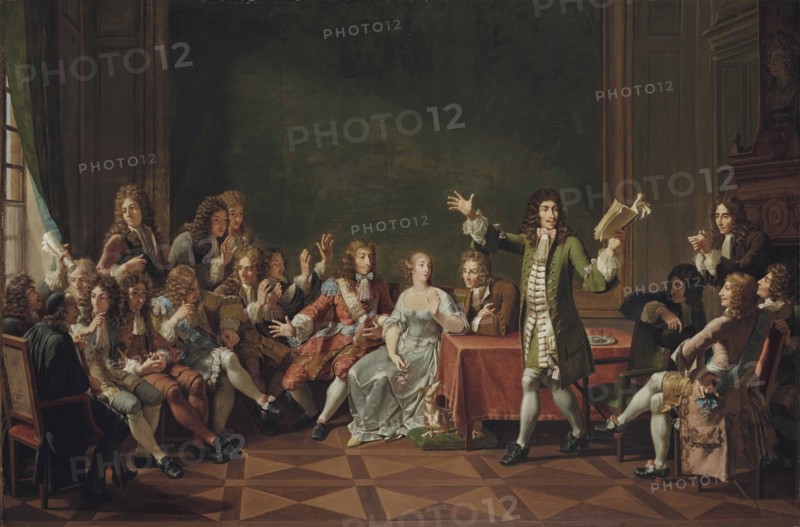 Molière reading from his comedy Tartuffe at the home of Ninon de L'Enclos, 1802.