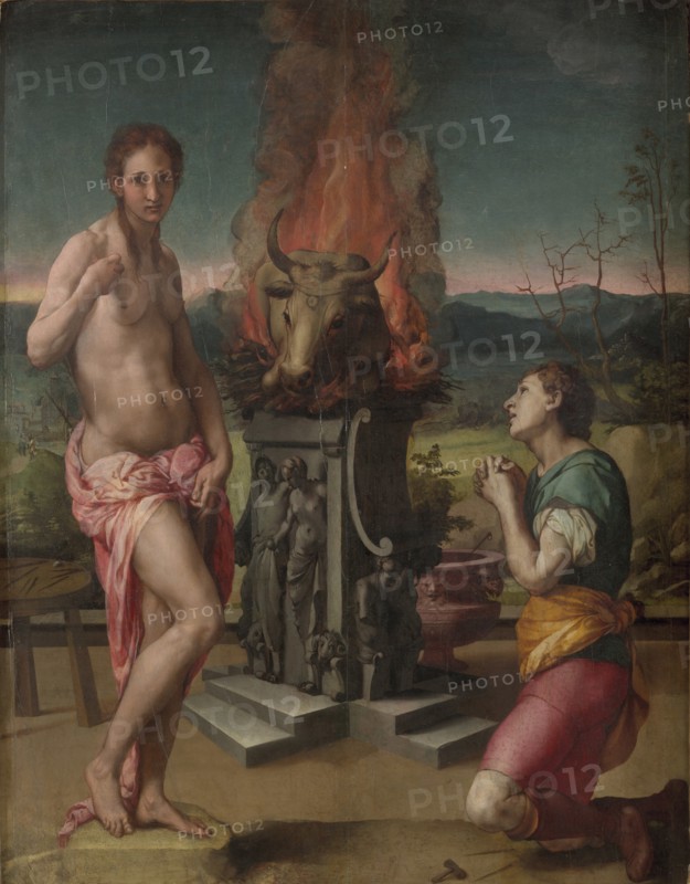 Pygmalion and Galatea, ca 1530.