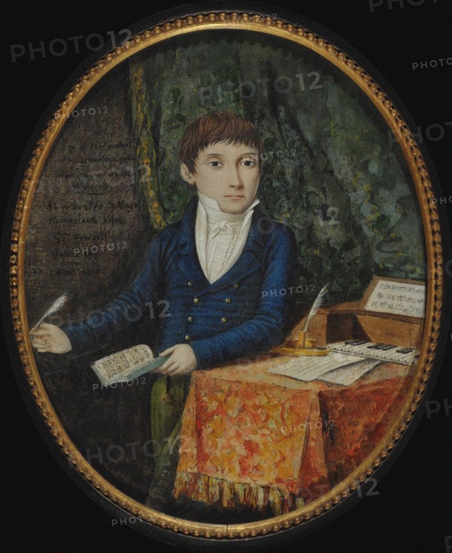 Portrait of the composer Gaetano Donizetti (1797-1848) as a youth, 1810s.