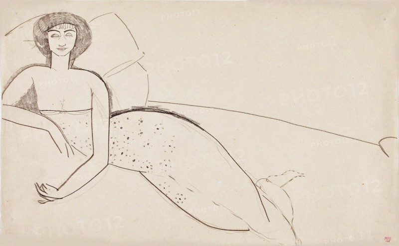 Woman Reclining on a Bed (Anna Akhmatova), c. 1911.