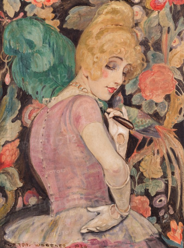 Lili with a Feather Fan, 1920.