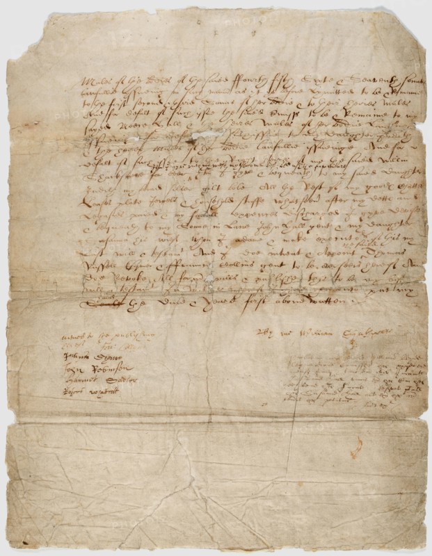 Shakespeare's Last Will, 25 March 1616, 1616.