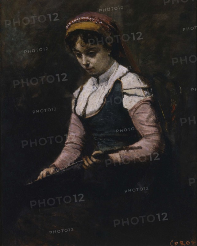 Femme à la Mandoline (Girl with Mandolin) , Between 1860 and 1865.