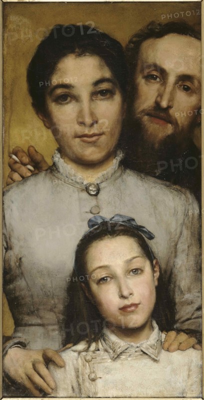 Portrait of Aimé-Jules Dalou, His Wife and Daughter, 1876.