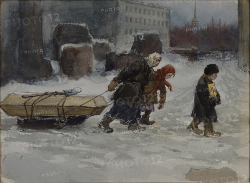 Burial of a workman who was not a communist, 1920.