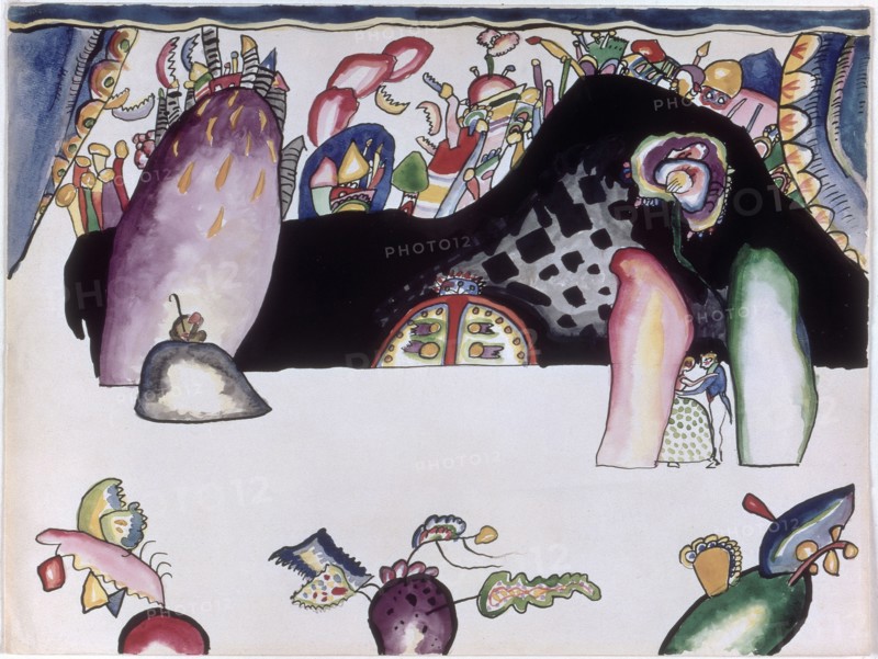 Aquarell für Violett (Bild II). (Aquarelle pour Violet (Tableau II), 1914.
