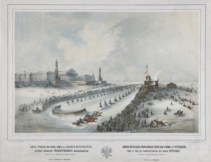 Winter Races on the Neva in St Petersburg, 1859.