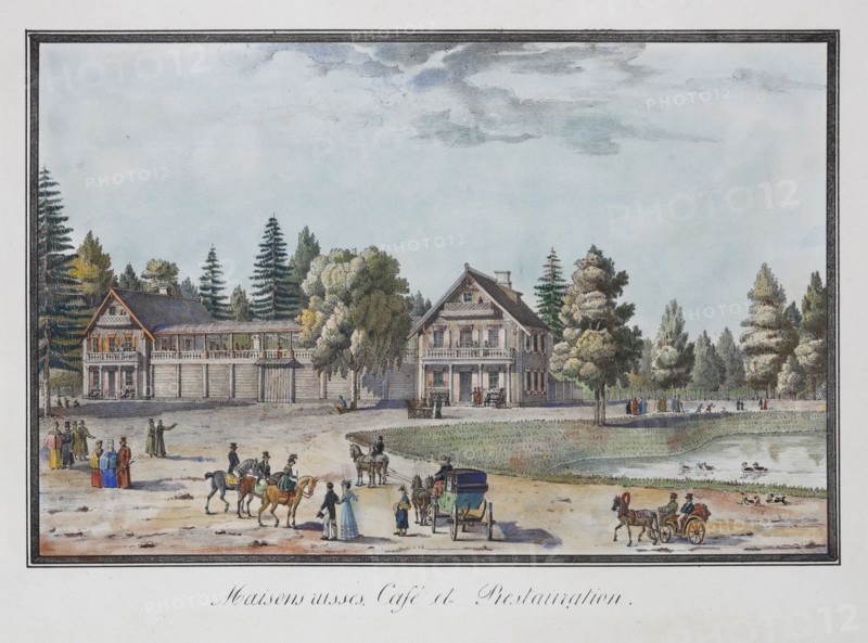 Maisons russes. Café and Restaurant in Catharinhof, 1824.
