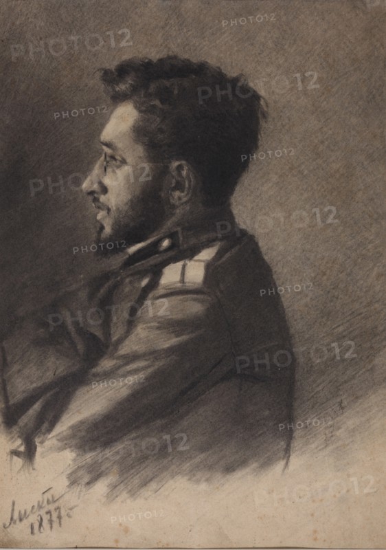 Portrait of the author Vsevolod Mikhailovich Garshin (1855-1888), 1877.