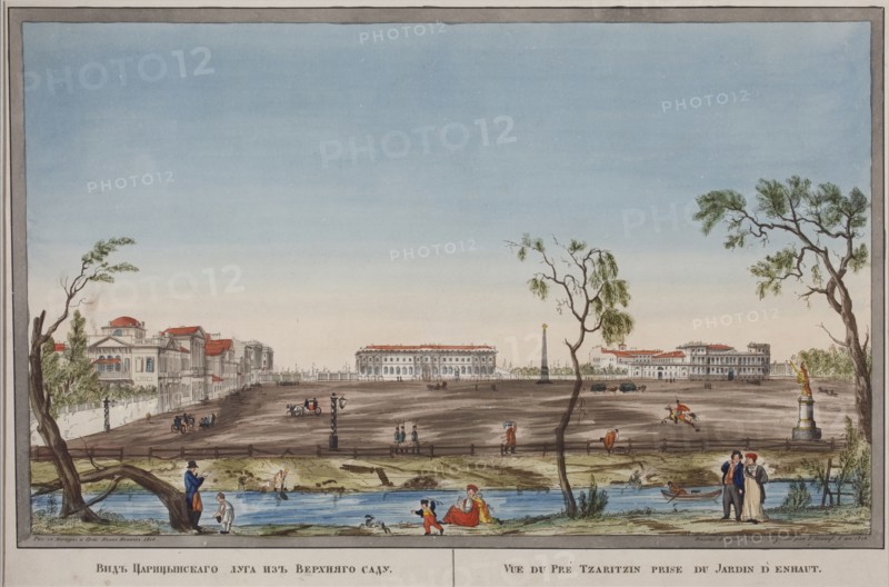 Tsarina's Meadow (Tsaritsyn Lug) in Saint Petersburg, 1814.