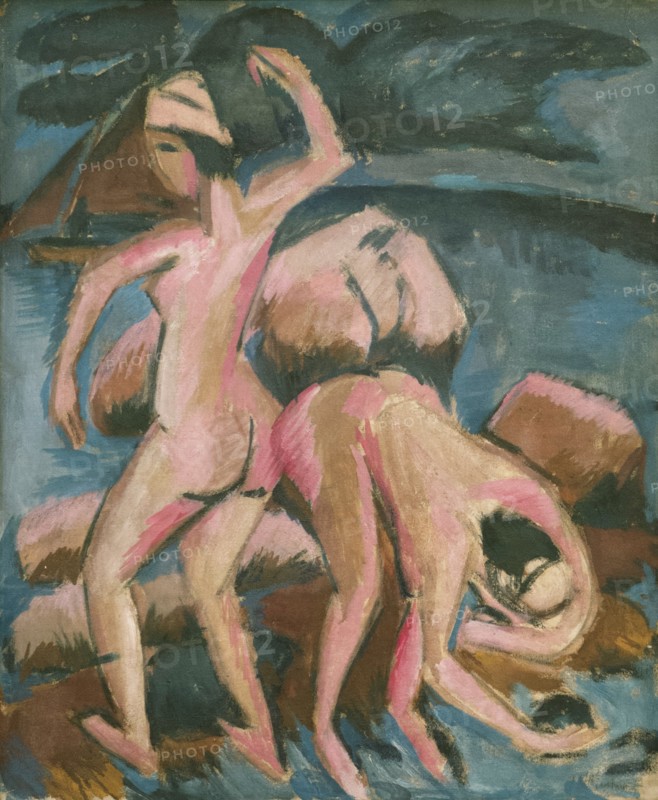 Two bathers (Fehmarn), 1912. Creator: Kirchner, Ernst Ludwig (1880-1938).