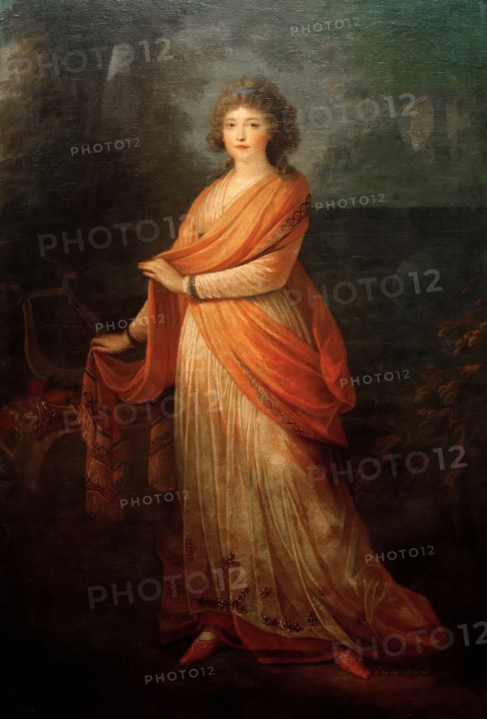 Portrait of Varvara Vasilyevna Golitsyna, née von Engelhardt (1757-1815), 1792. Creator: Füger, Heinrich Friedrich (1751-1818).