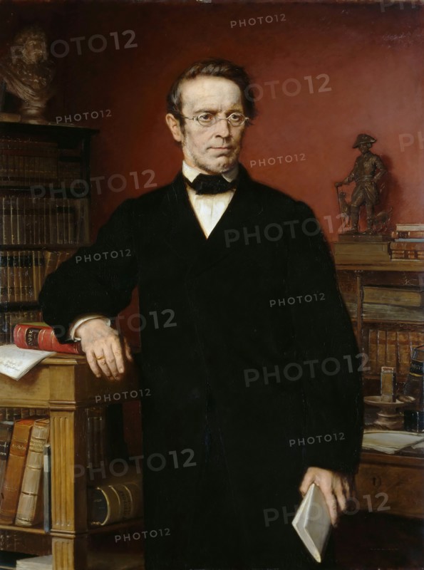 Portrait of Johann Gustav Droysen (1808-1884), 1885. Creator: Bendemann, Eduard (1811-1889).