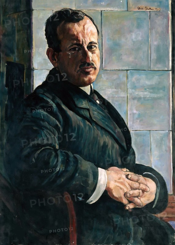 Portrait of Georg Hermann (1871-1943), 1917-1918. Creator: Büttner, Erich (1889-1936).