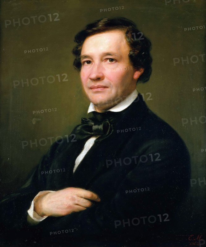 Portrait of the pianist and composer Wilhelm Taubert (1811-1891), 1862. Creator: Magnus, Eduard (1799-1872).