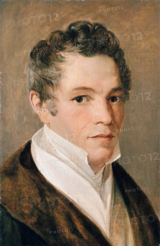 Portrait of Karl Friedrich Schinkel (1781-1841), ca 1820. Creator: Wolff, Johann Eduard (1786-1868).