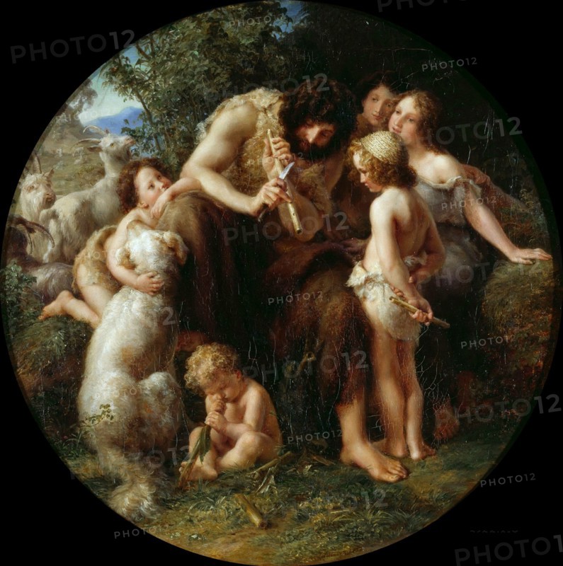 Jubal, the father of flute, 1839. Creator: Kloeber, August von (1793-1864).