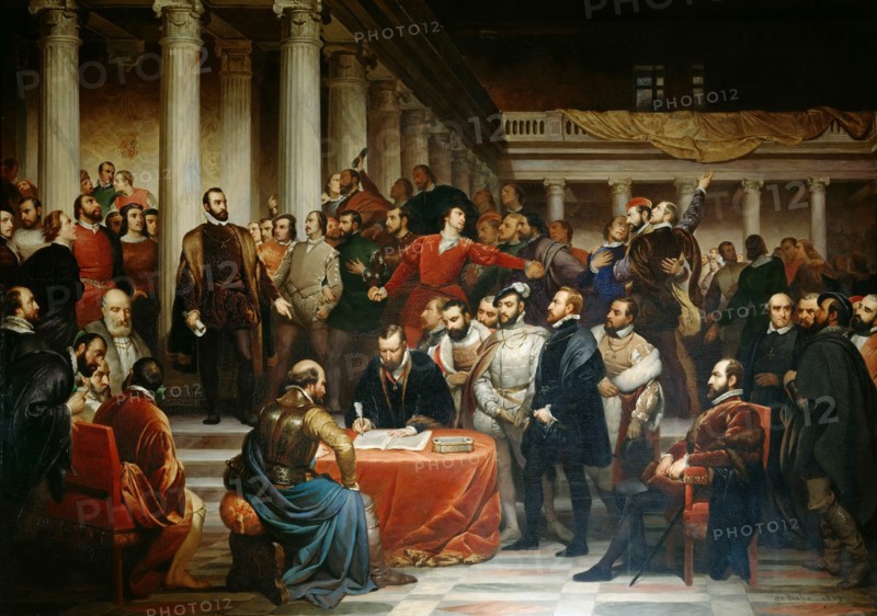 The Compromise of Nobles on 5 April 1566, 1849. Creator: De Bièfve, Edouard (1808-1882).