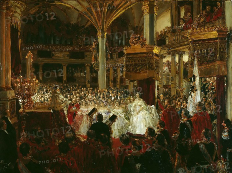 The Coronation of William I as King of Prussia at Königsberg Castle in 1861, 1861. Creator: Menzel, Adolph Friedrich, von (1815-1905).