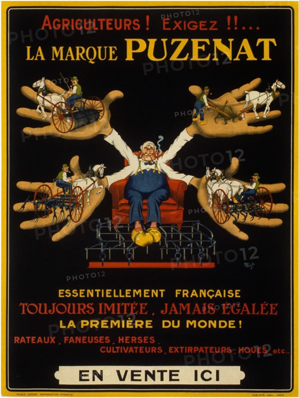 Agriculteurs! exigez!!... la marque Puzenat essentiellement française. Creator: Mich (Jean-Marie Michel Liebeaux) (1881-1923).