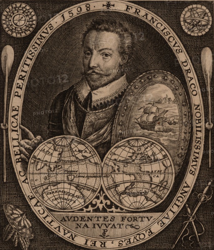 Portrait of Sir Francis Drake, 1641. Creator: Anonymous.