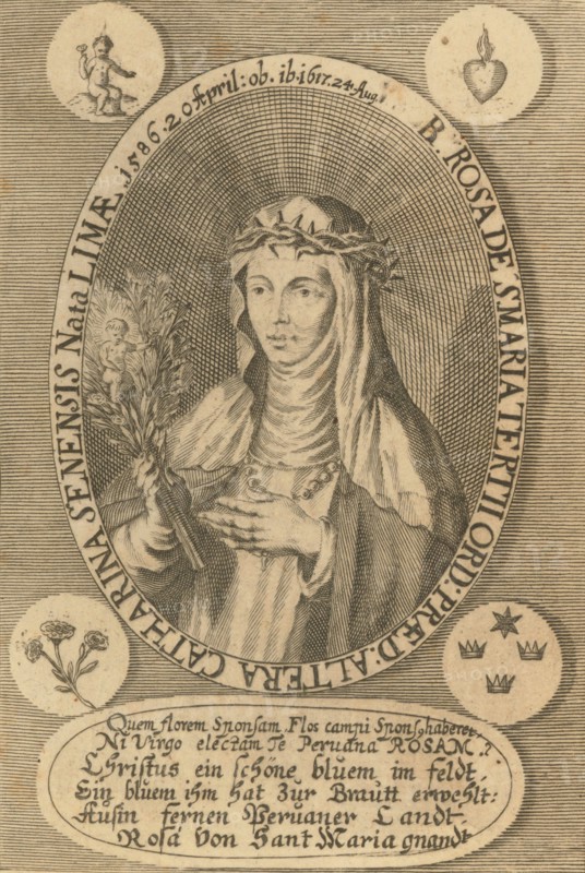 Saint Rose of Lima, 1668. Creator: González de Acuña, Antonio (1620-1682).