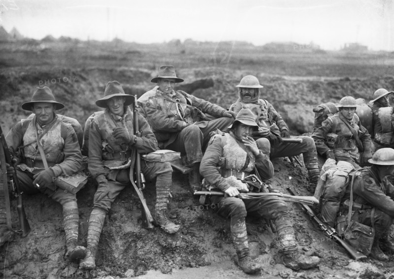 Australia in the Great War. Unidentified men of the 5th Division, 1916. Creator: Anonymous.