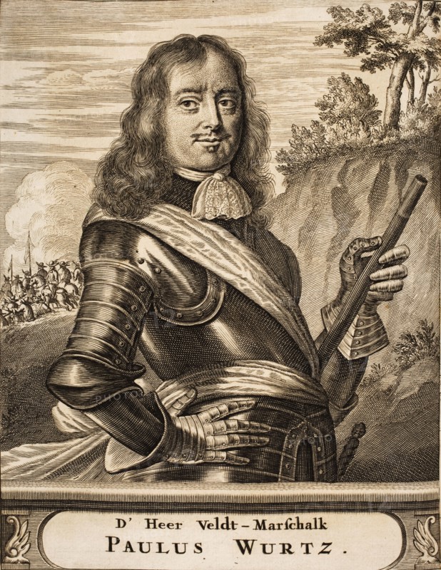 Portrait of Paul Würtz (1612-1676) (From: Schauplatz des Krieges), 1675. Creator: Anonymous.